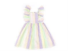 Kids ONLY cloud dancer/multi color striped seersucker dress